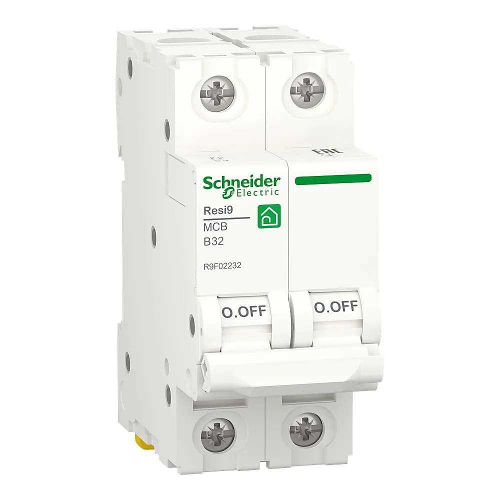 Автоматичний вимикач Resi9 2P B 32 А 6 кА Schneider Electric R9F02232