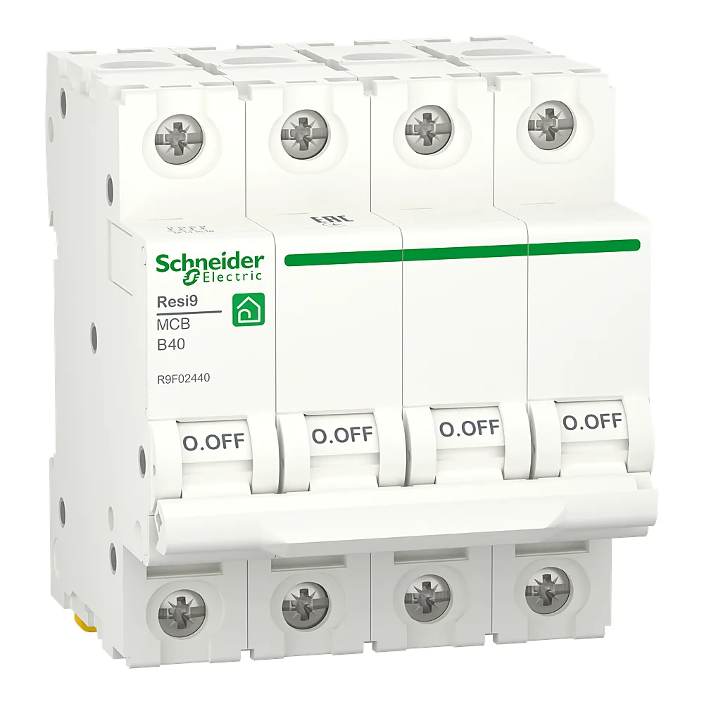 Автоматичний вимикач Resi9 4P B 40 А 6 кА Schneider Electric R9F02440