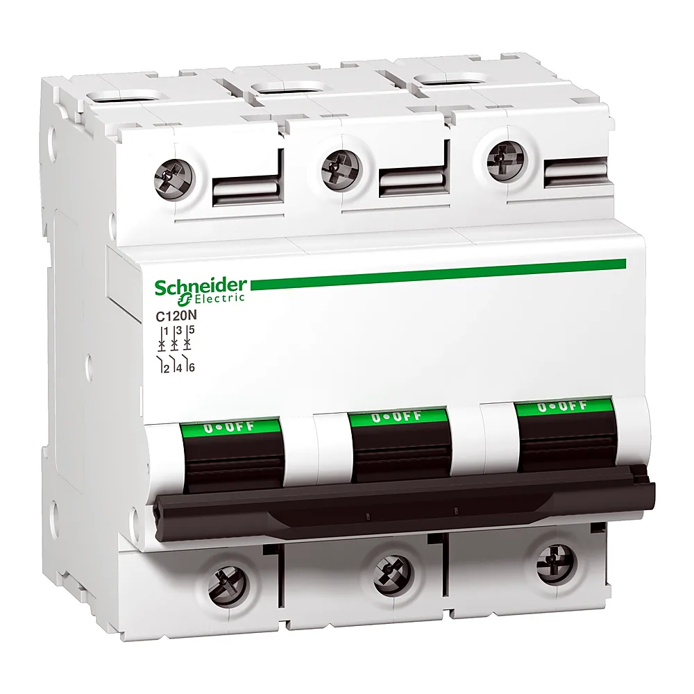 Автоматичний вимикач C120N, 3P 63A хар-ка C, 10кА, A9N18364, Schneider Electric