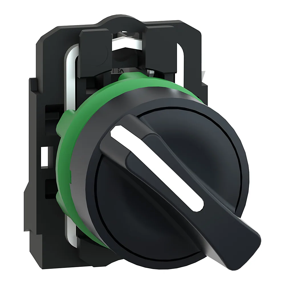 Перемикач керування 2-позиційний 1NO чорний Schneider Electric XB5AD21