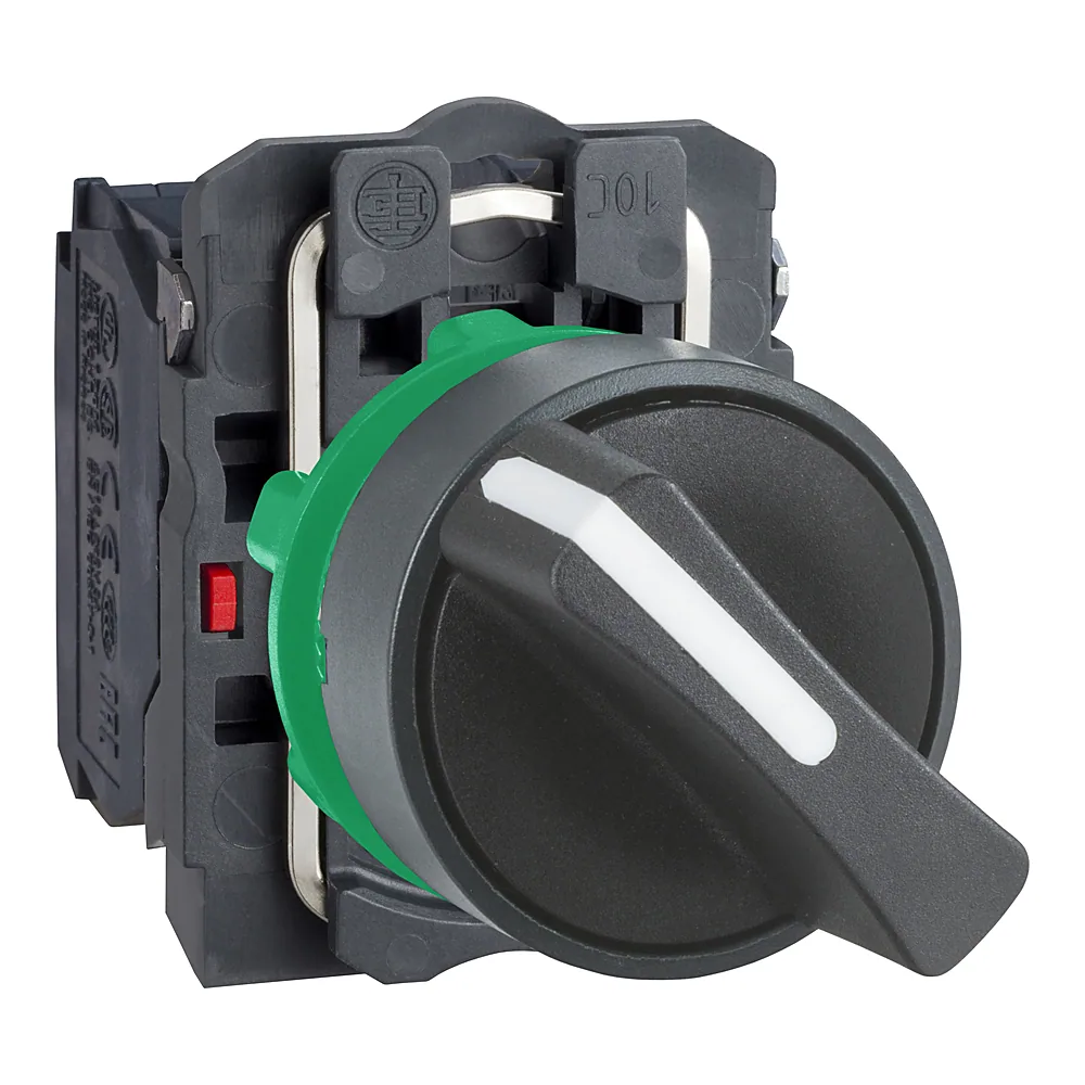 Перемикач керування 2P з фіксацією 1NO+1NC d=22 мм чорний Schneider Electric XB5AD25