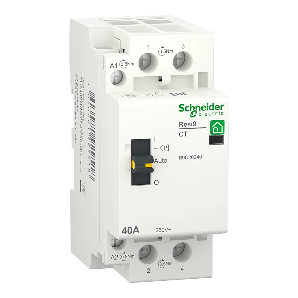 Контактор Resi9 1P+N 40 А 2NO 230 В 50 Гц Schneider Electric R9C20240
