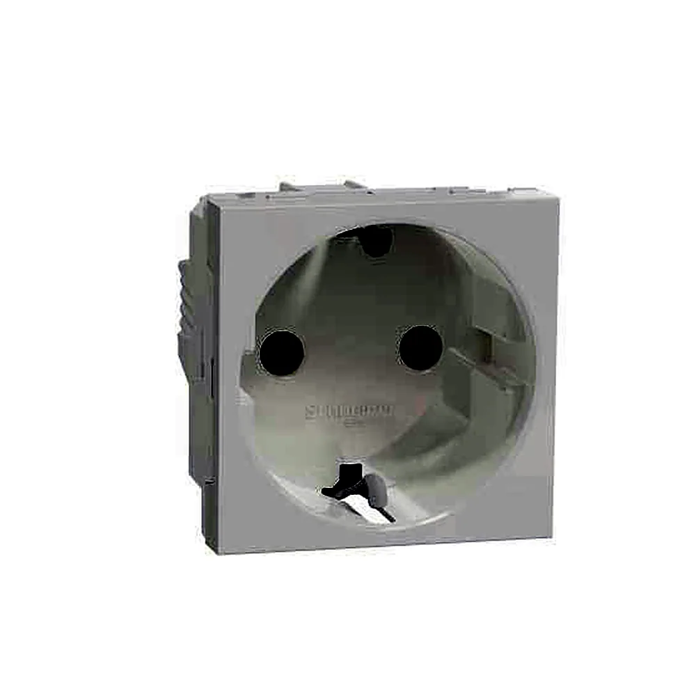 Розетка Schneider Electric Unica New з з/к зі шторками 16А гвинт зажим біла NU303618