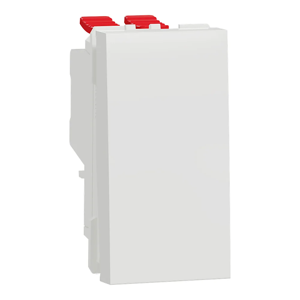 Перемикач Unica New перехресний 1-клавішний 10 А білий 1 модуль Schneider Electric NU310518