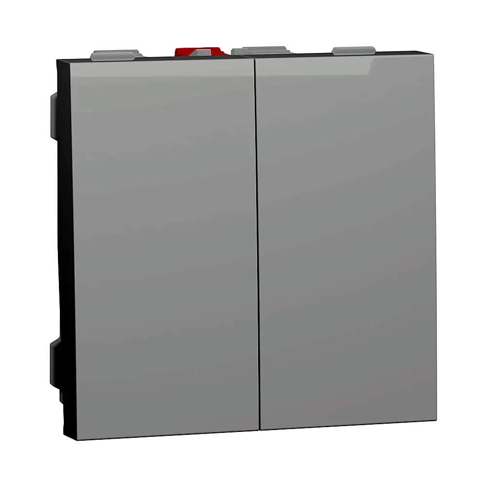 Вимикач Schneider Electric Unica New 2-клавішний сх.5 10A білий NU321118