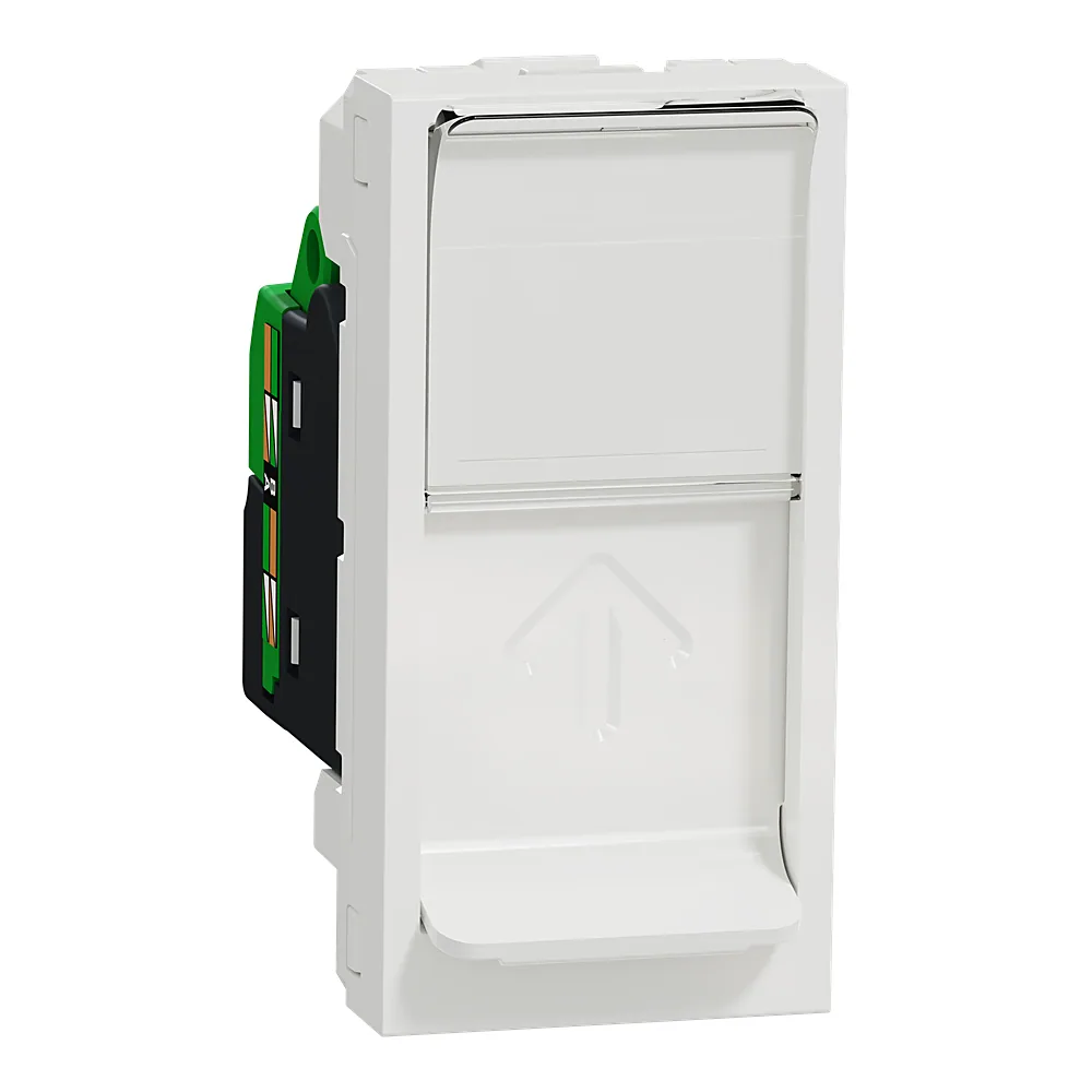 Розетка RJ45 категорія 6 UTP 1 модуль біла Unica New Schneider Electric NU341418