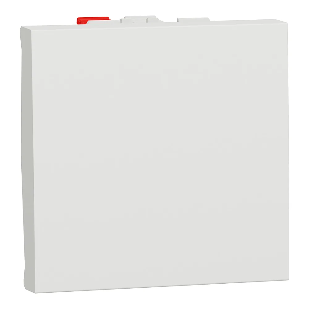 Вимикач Unica New кнопковий 1-клавішний 10 А білий 2 модулі Schneider Electric NU320618