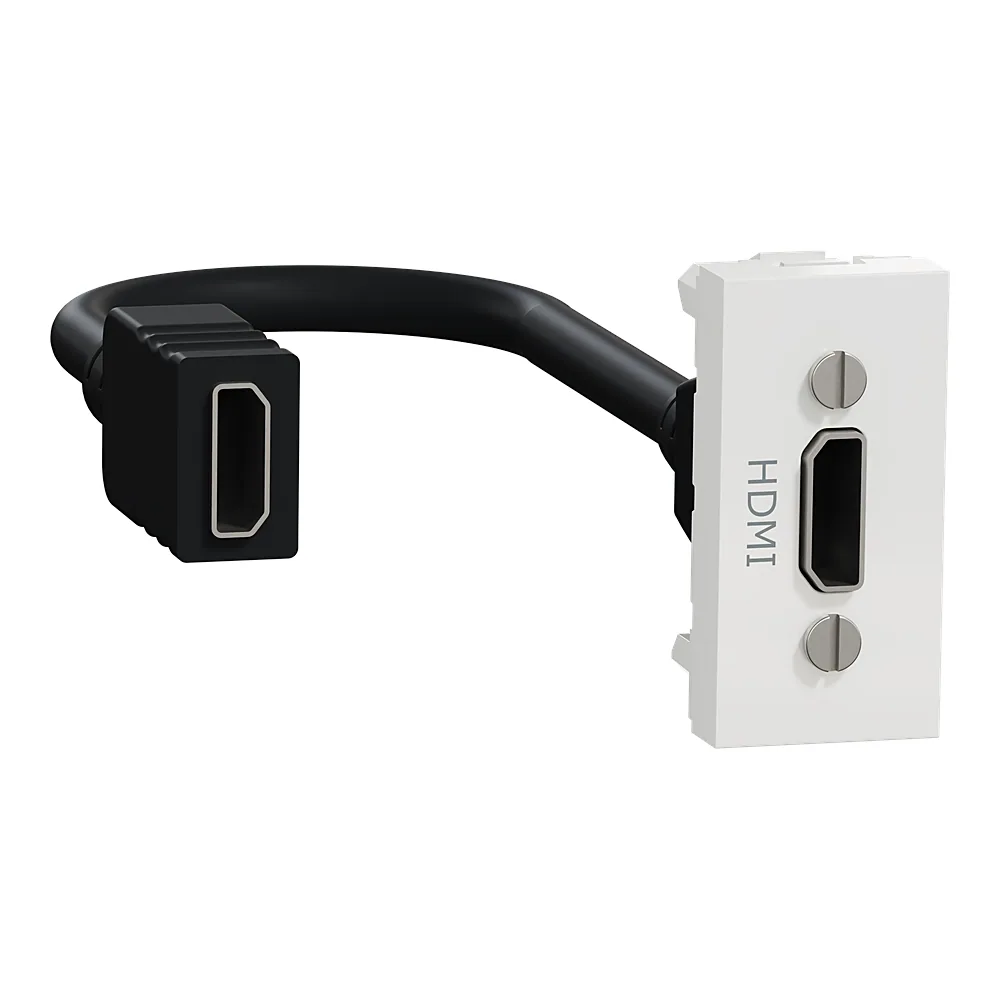 Розетка HDMI Unica New 1 модуль біла Schneider Electric NU343018