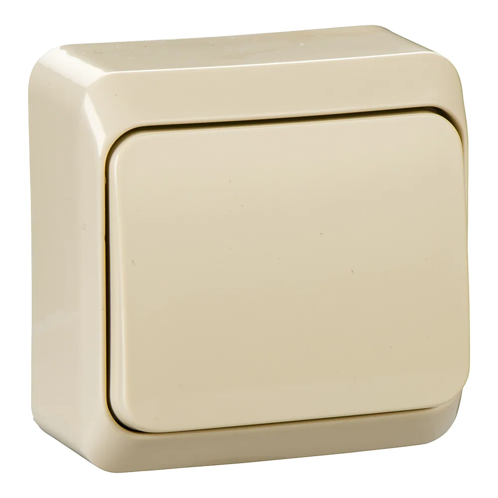 Вимикач 1-клавішний зовнішній кремовий Prima Schneider Electric WDE001110