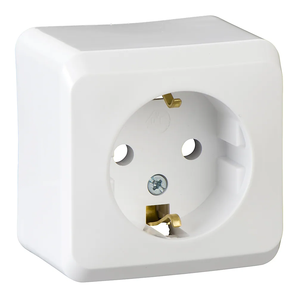 Розетка Prima з заземленням IP20 біла Schneider Electric WDE001080
