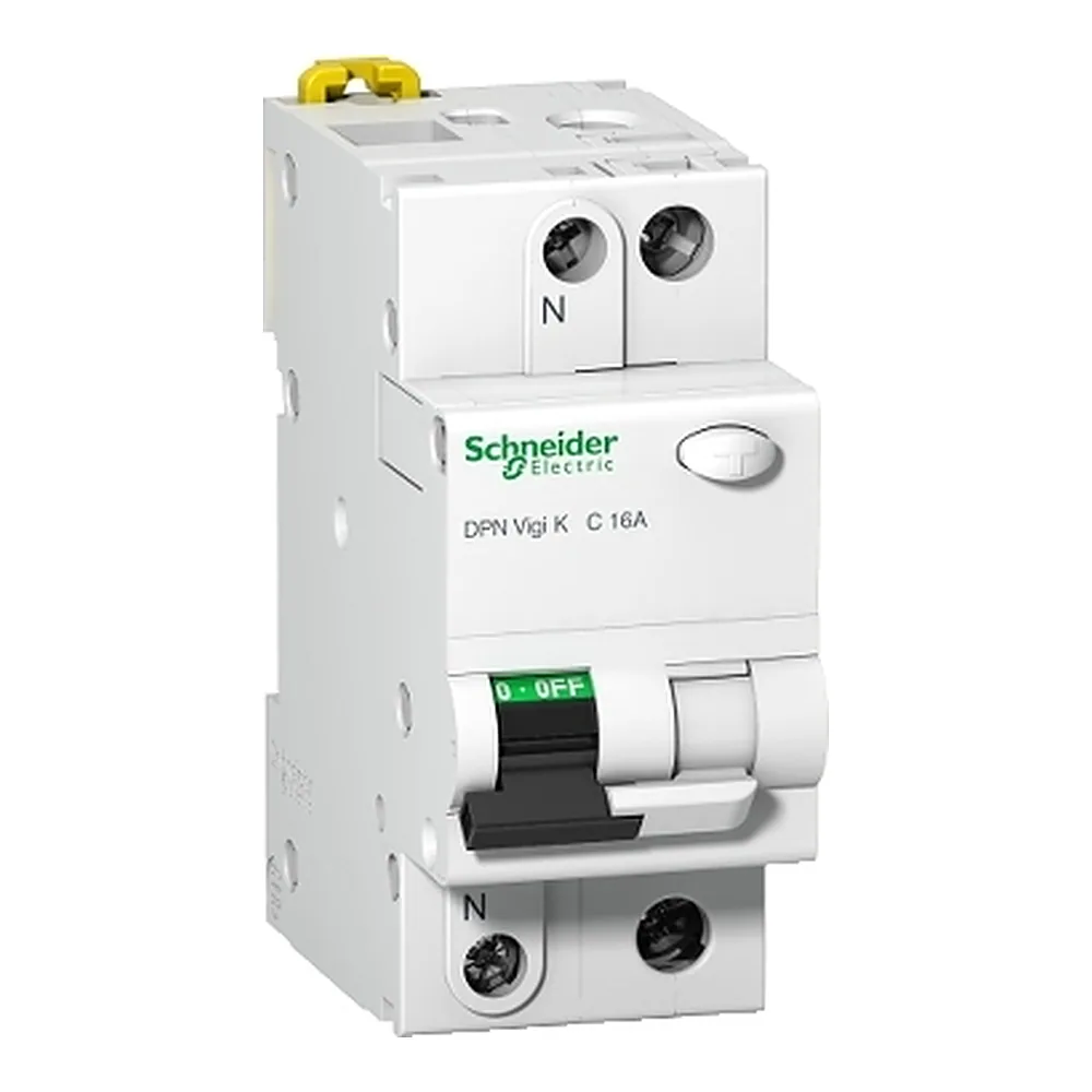 Диференційний автоматичний вимикач DPN Vigi K 1P+N 10 А C 6 кА A тип 30 мА Schneider Electric A9D21610