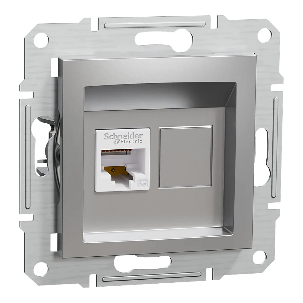 Розетка Asfora комп'ютерна алюміній Schneider Electric EPH4300161