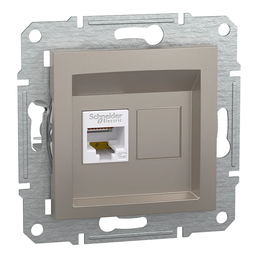 Розетка Asfora комп'ютерна бронза Schneider Electric EPH4300169