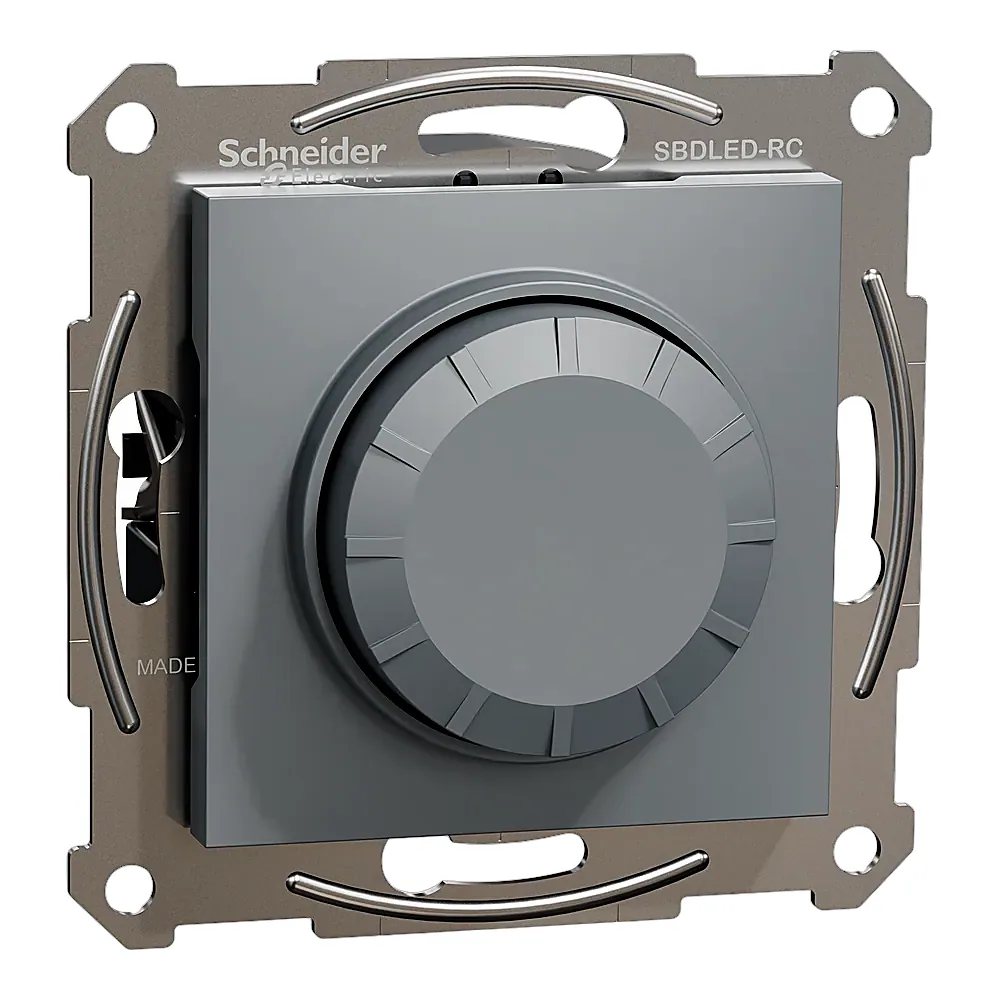 Димер LED поворотний Asfora RC 3-370 Вт сталь Schneider Electric EPH6800162