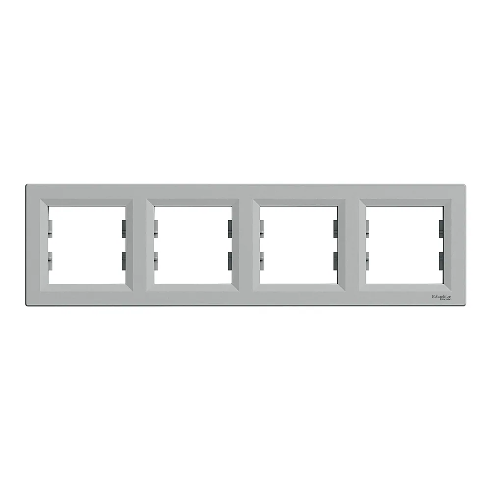 Рамка Asfora 4-постова алюміній Schneider Electric EPH5800461