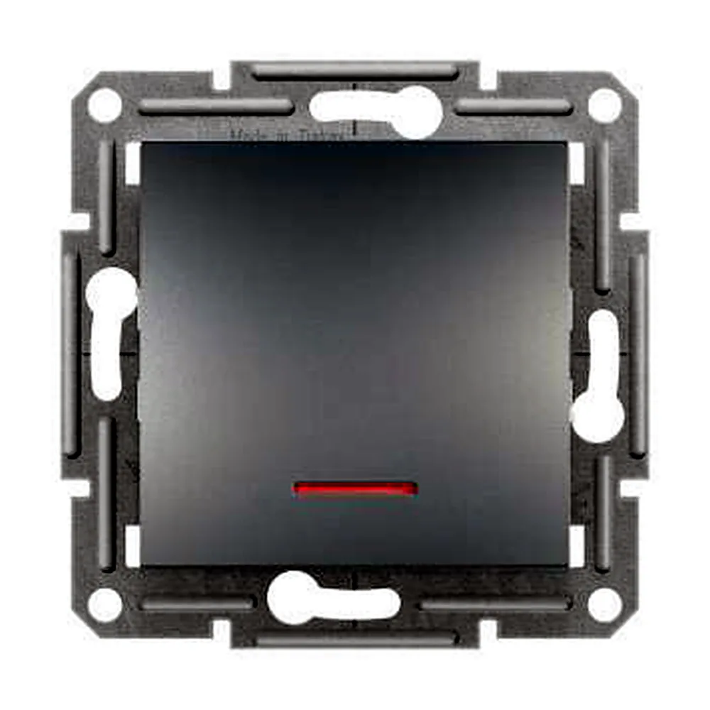 Вимикач Schneider Electric Asfora 1-кл з індикатором сталь EPH1400162