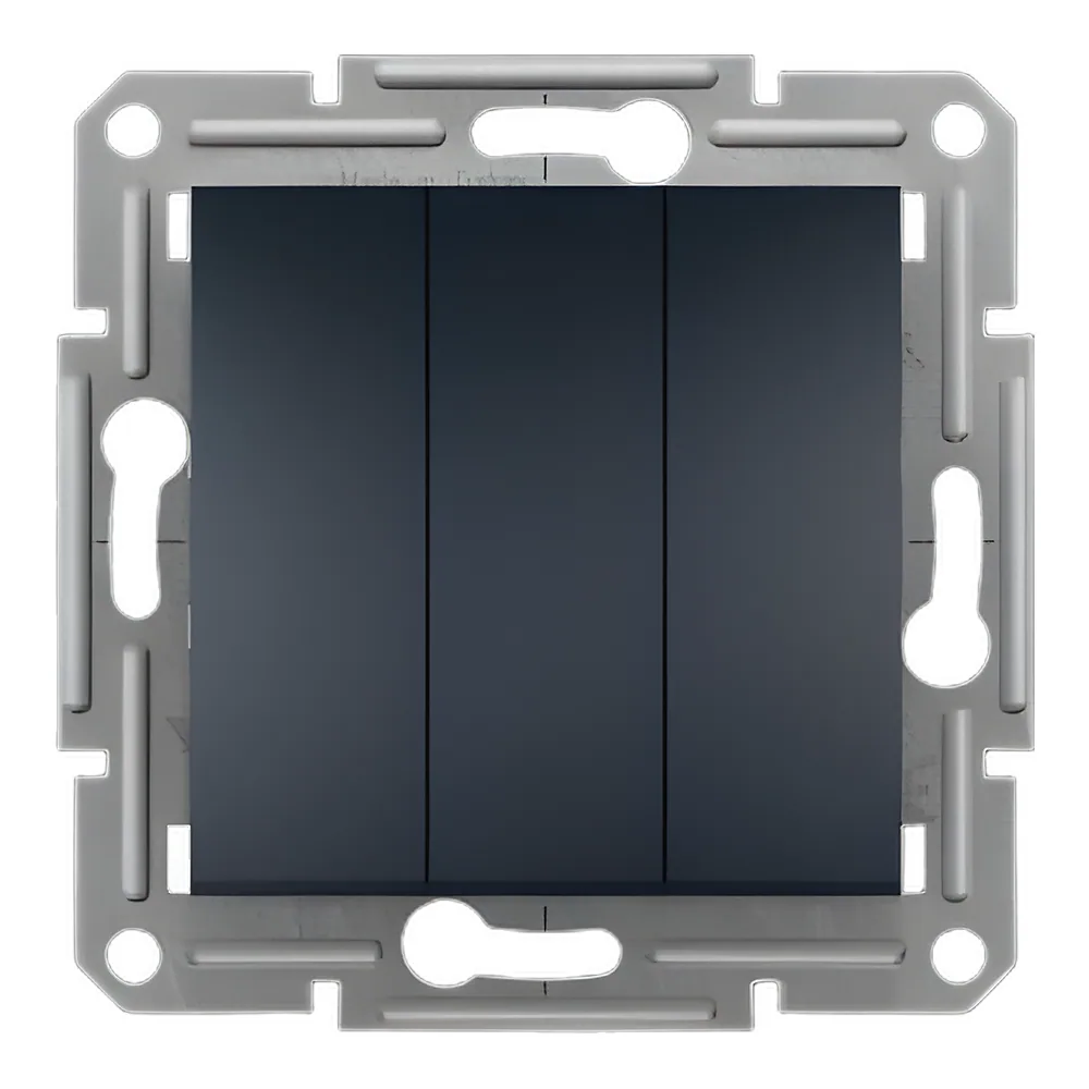 Вимикач Asfora 3-клавішний антрацит Schneider Electric EPH2100171