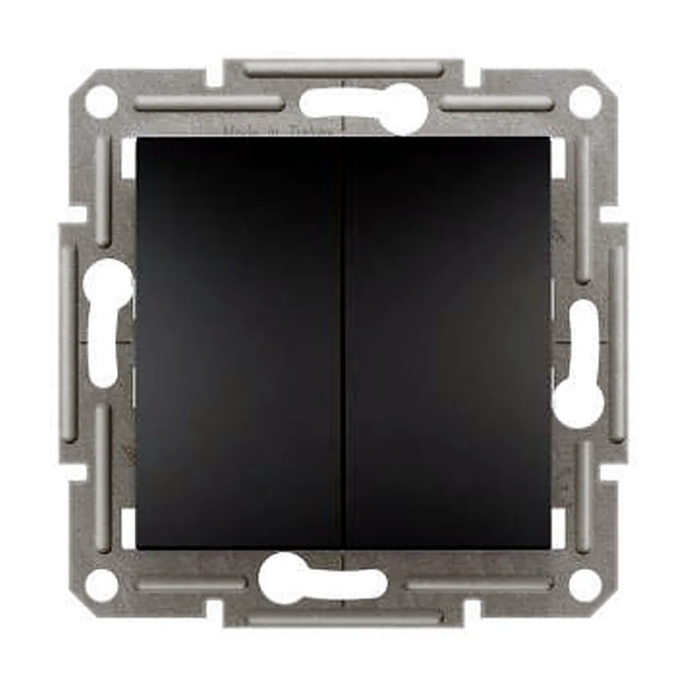 Вимикач Schneider Electric Asfora 2-клавішний антрацит EPH0300171