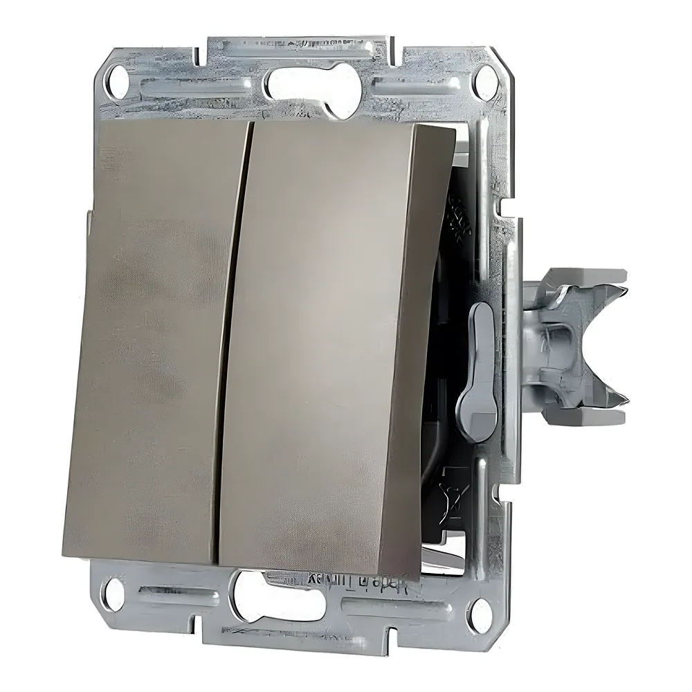 Вимикач Asfora 2-клавішний бронза Schneider Electric EPH0300169