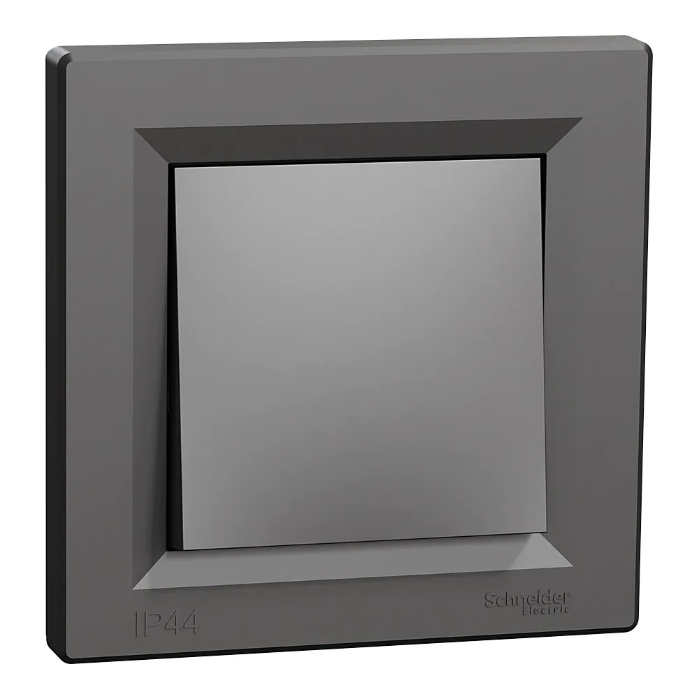 Вимикач Asfora 1-клавішний IP44 антрацит Schneider Electric EPH0100271