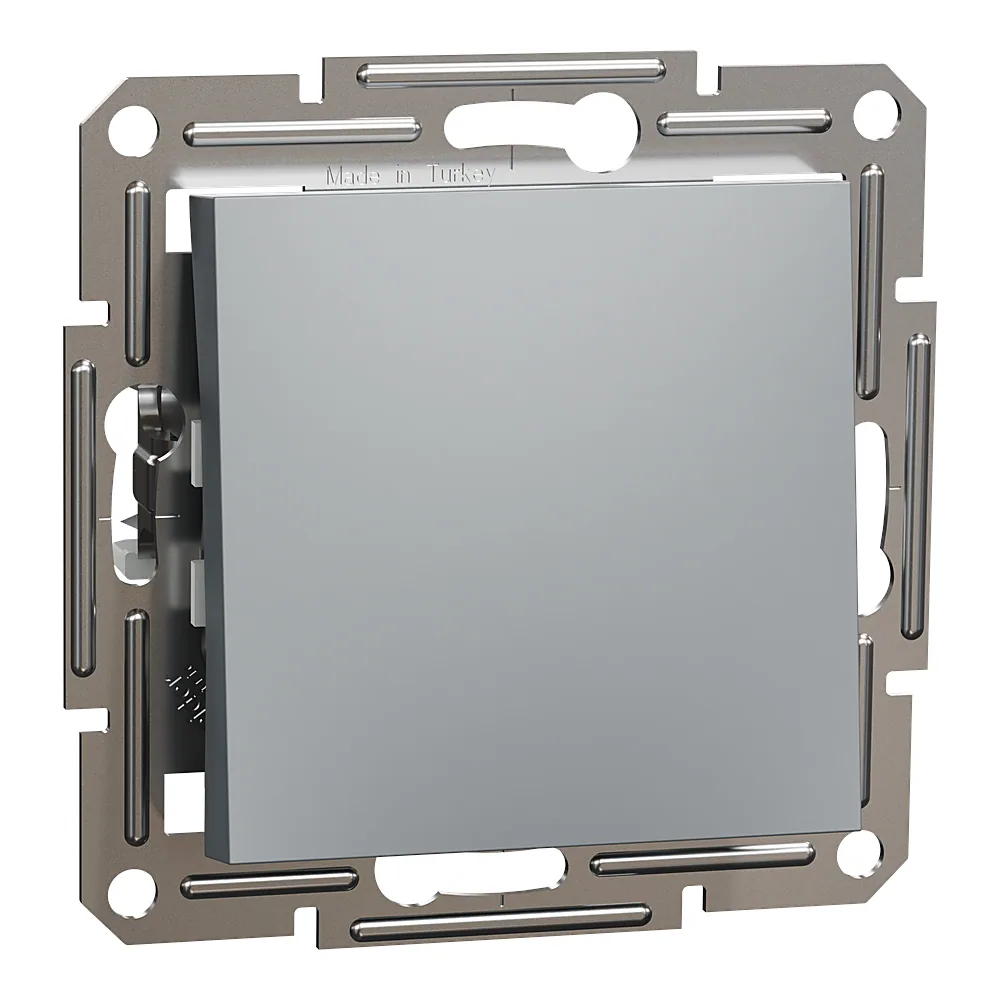 Вимикач Asfora 1-клавішний перехресний сталь Schneider Electric EPH0500162