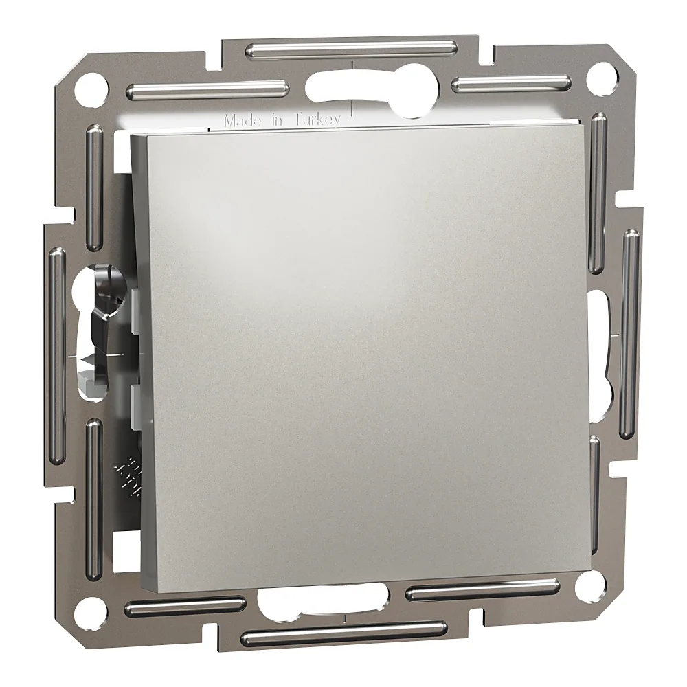 Кнопковий вимикач Asfora 1-клавішний бронза Schneider Electric EPH0700169