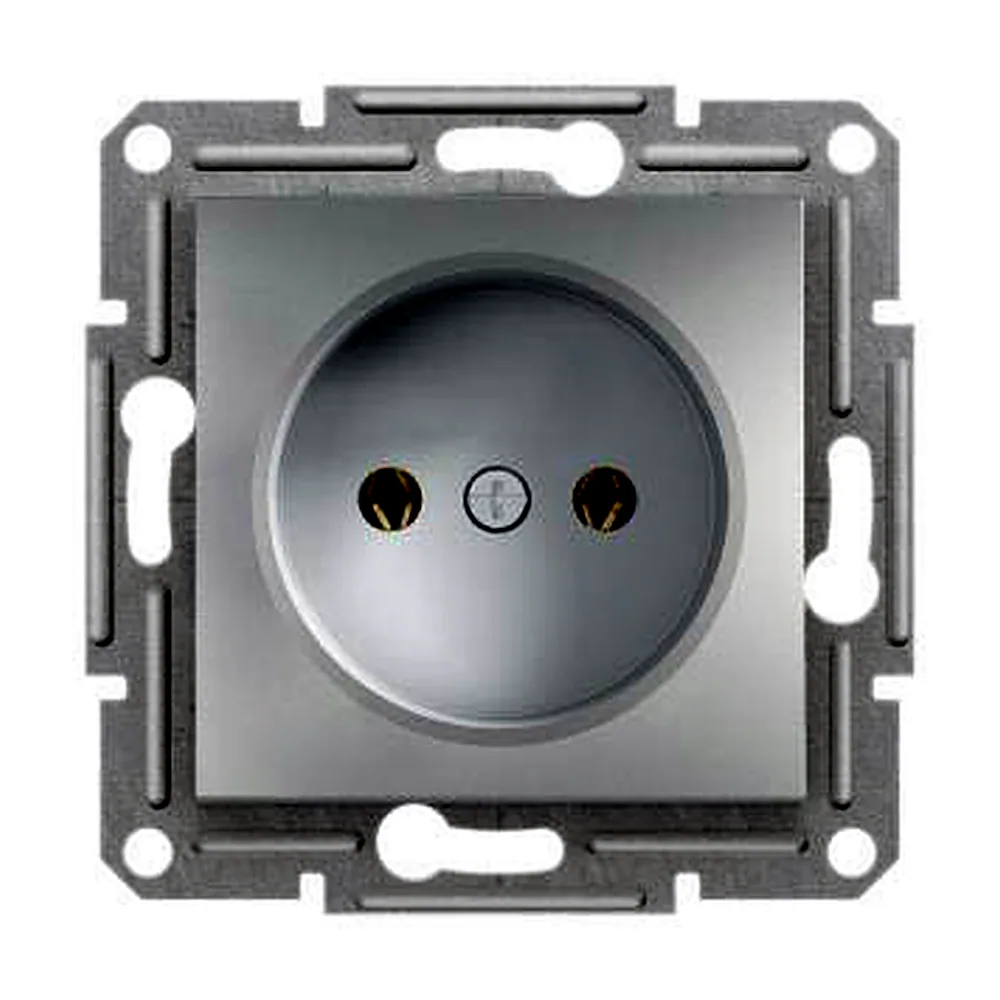 Розетка Schneider Electric Asfora без з/к алюміній EPH3000161