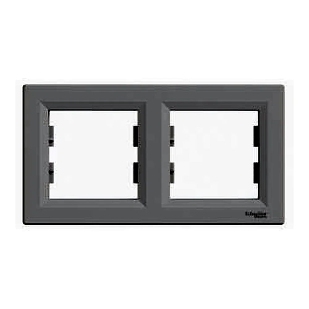 Рамка Schneider Electric Asfora 2-місна алюміній EPH5800261