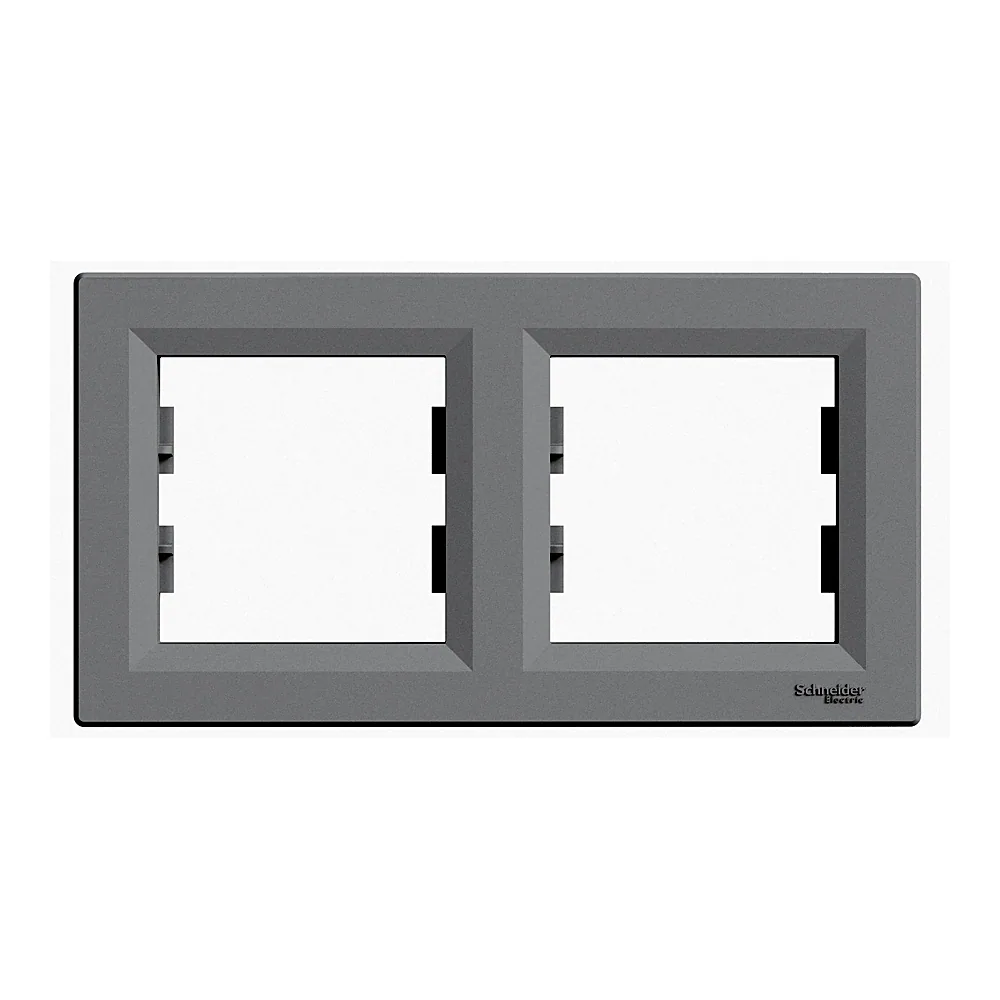 Рамка Asfora 2-постова алюміній Schneider Electric EPH5800261