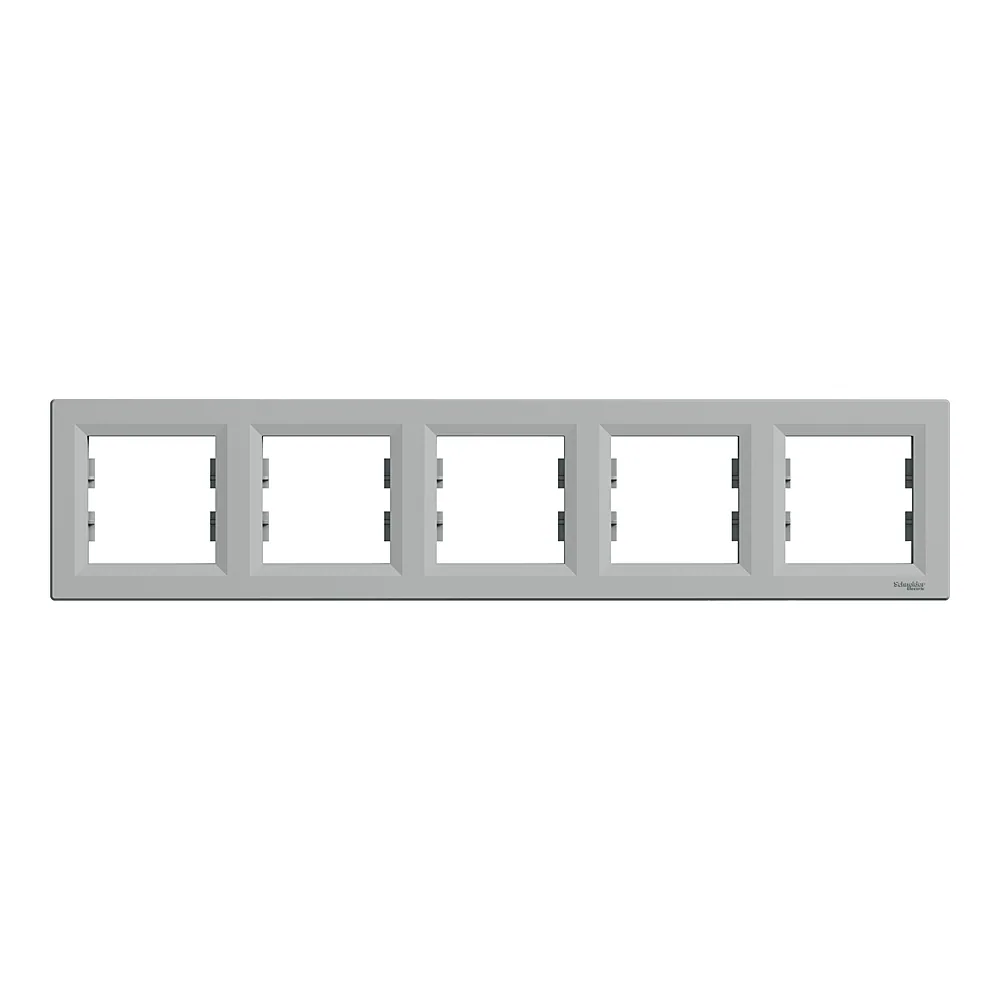 Рамка Asfora 5-постова алюміній Schneider Electric EPH5800561
