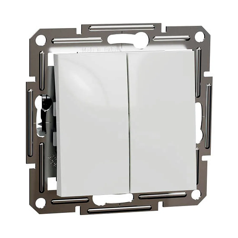 Вимикач Schneider Electric Asfora 2-кл. кнопковий білий EPH1170121
