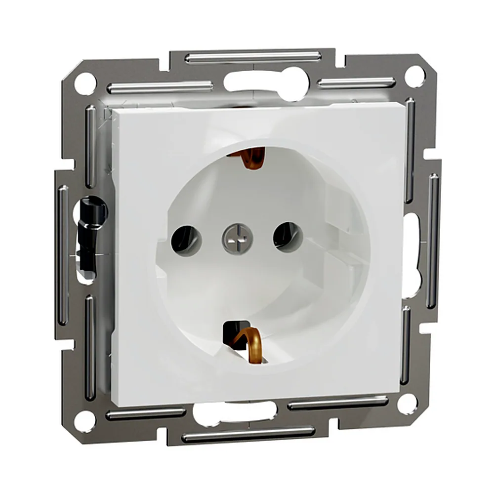 Розетка Schneider Electric Asfora з/к біла EPH2970121
