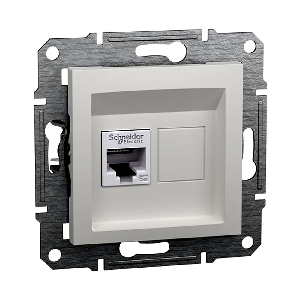 Розетка RJ45 Schneider Electric Asfora UTP Cat.5e біла EPH4370121