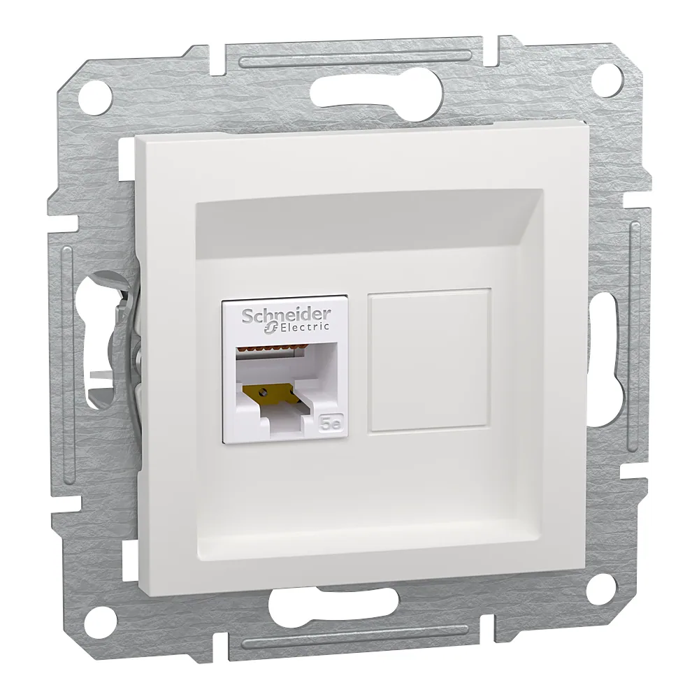 Розетка RJ45 Asfora UTP категорія 5E біла Schneider Electric EPH4370121