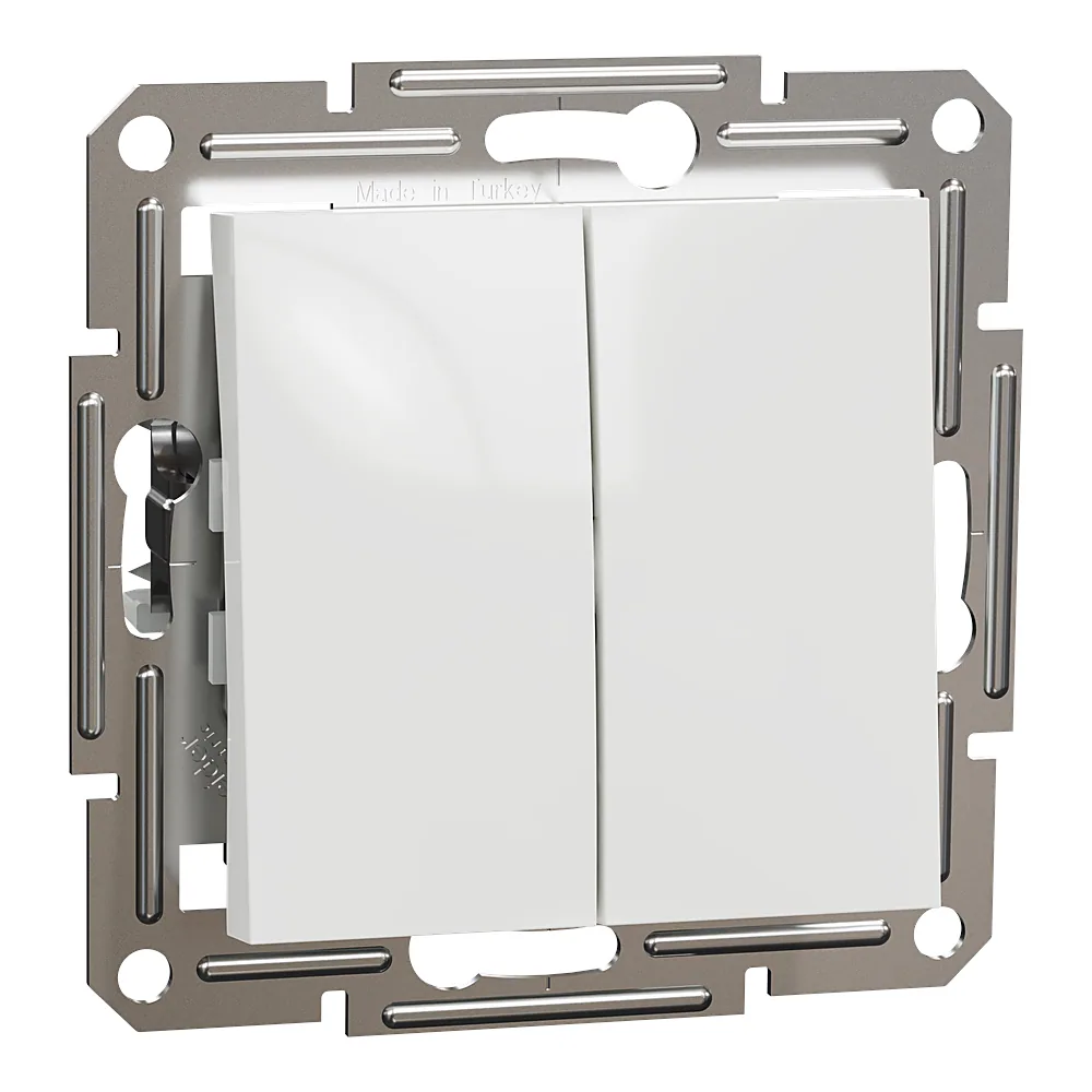 Перемикач Asfora 2-клавішний білий Schneider Electric EPH0670121