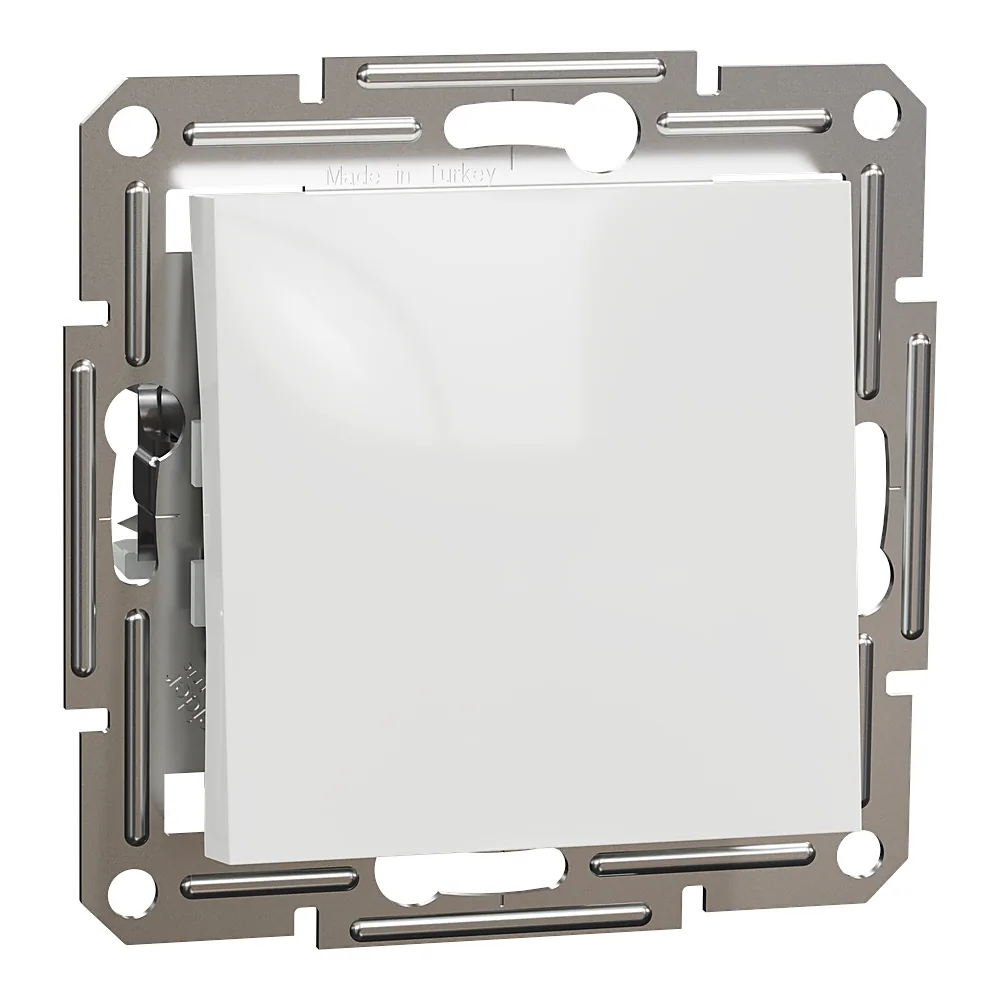 Вимикач Asfora 1-клавішний кнопковий білий Schneider Electric EPH0770121