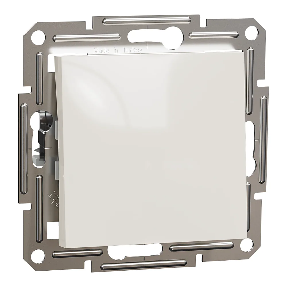 Вимикач Asfora 1-клавішний кнопковий кремовий Schneider Electric EPH0770123