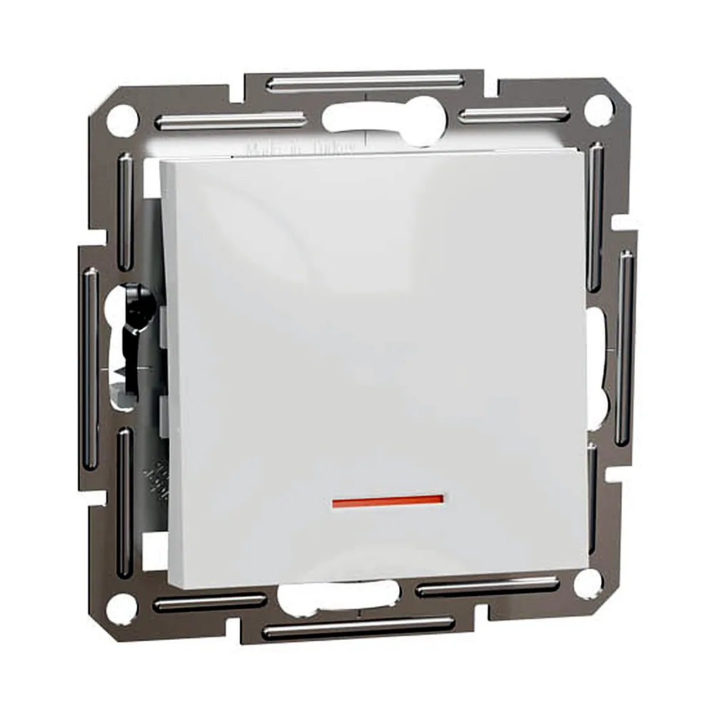 Вимикач Schneider Electric Asfora 1-кл. з підсвіткою білий EPH1470121