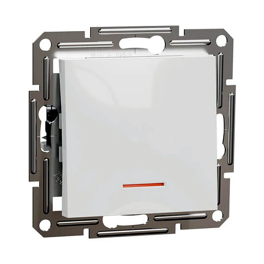 Перемикач Schneider Electric Asfora 1-кл. з підсвіткою білий EPH1570121