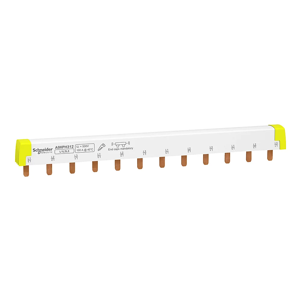 Шина з'єднувальна Multi9 Acti9 3P 12 модулів 100/125 А Schneider Electric A9XPH312