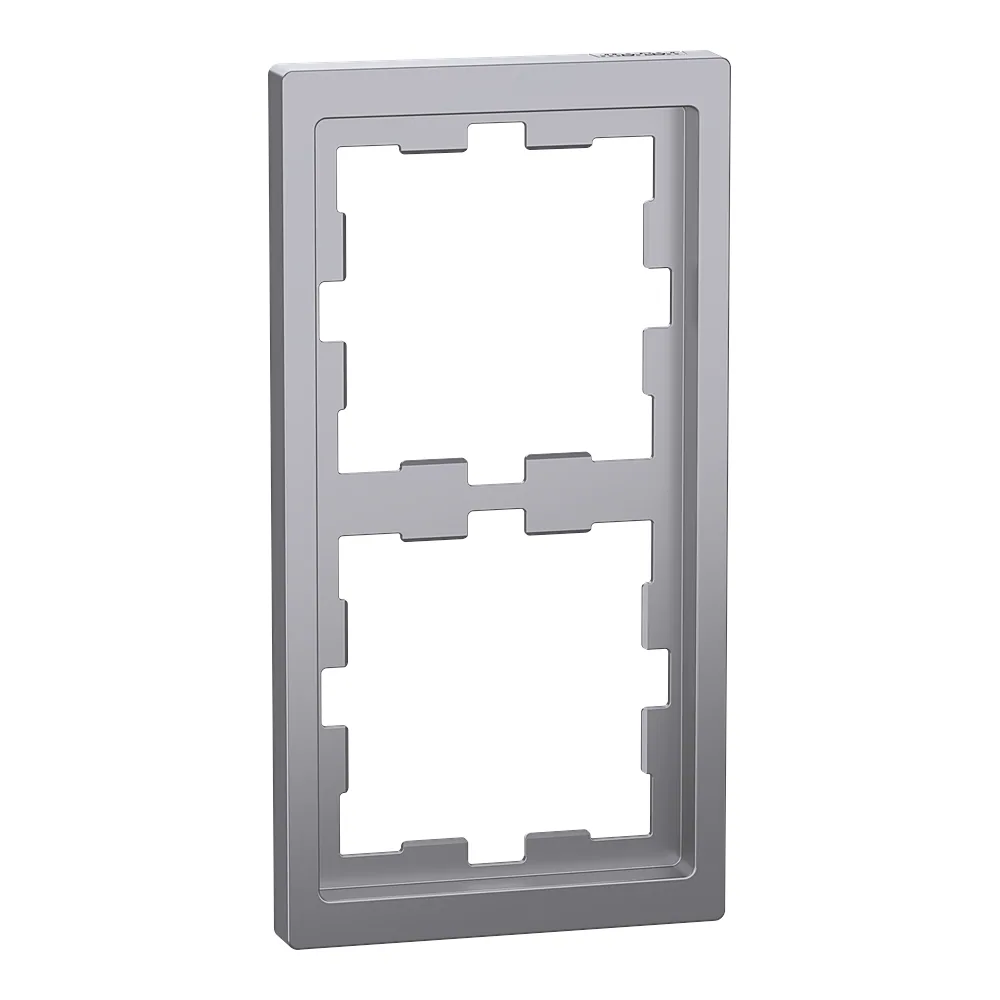 Рамка 2-постова нержавіюча сталь D-Life Schneider Electric MEG4020-6536