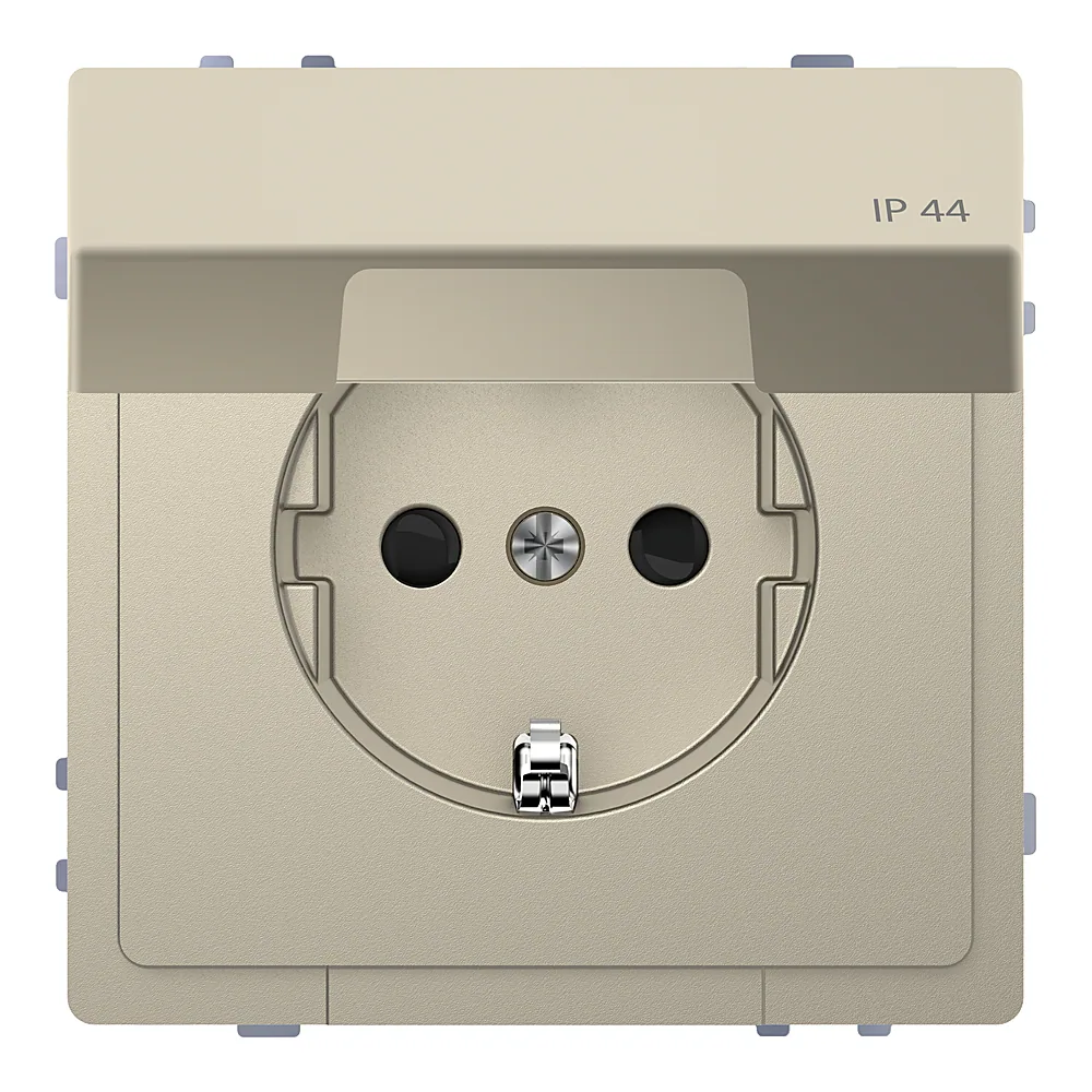 Розетка D-Life з заземленням з кришкою IP44 Sahara Schneider Electric MTN2314-6033