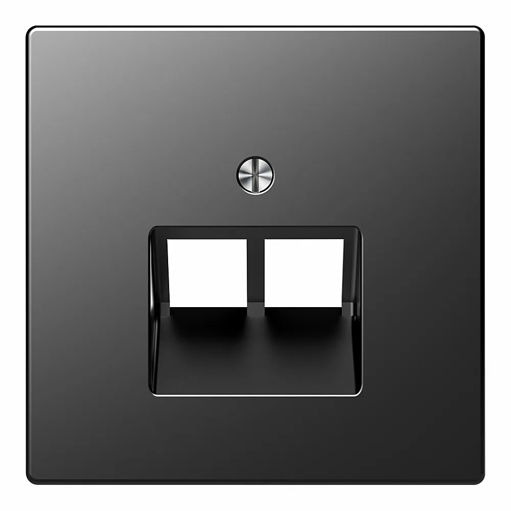 D-Life лицьова панель розетки 2*RJ45 нержавіюча сталь, Schneider Electric