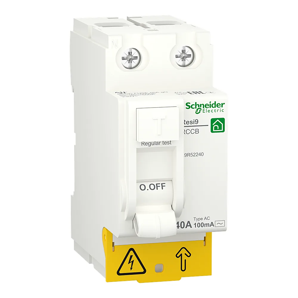 Пристрій захисного відключення Resi9 2P 40 А 100 мА AC Schneider Electric R9R52240