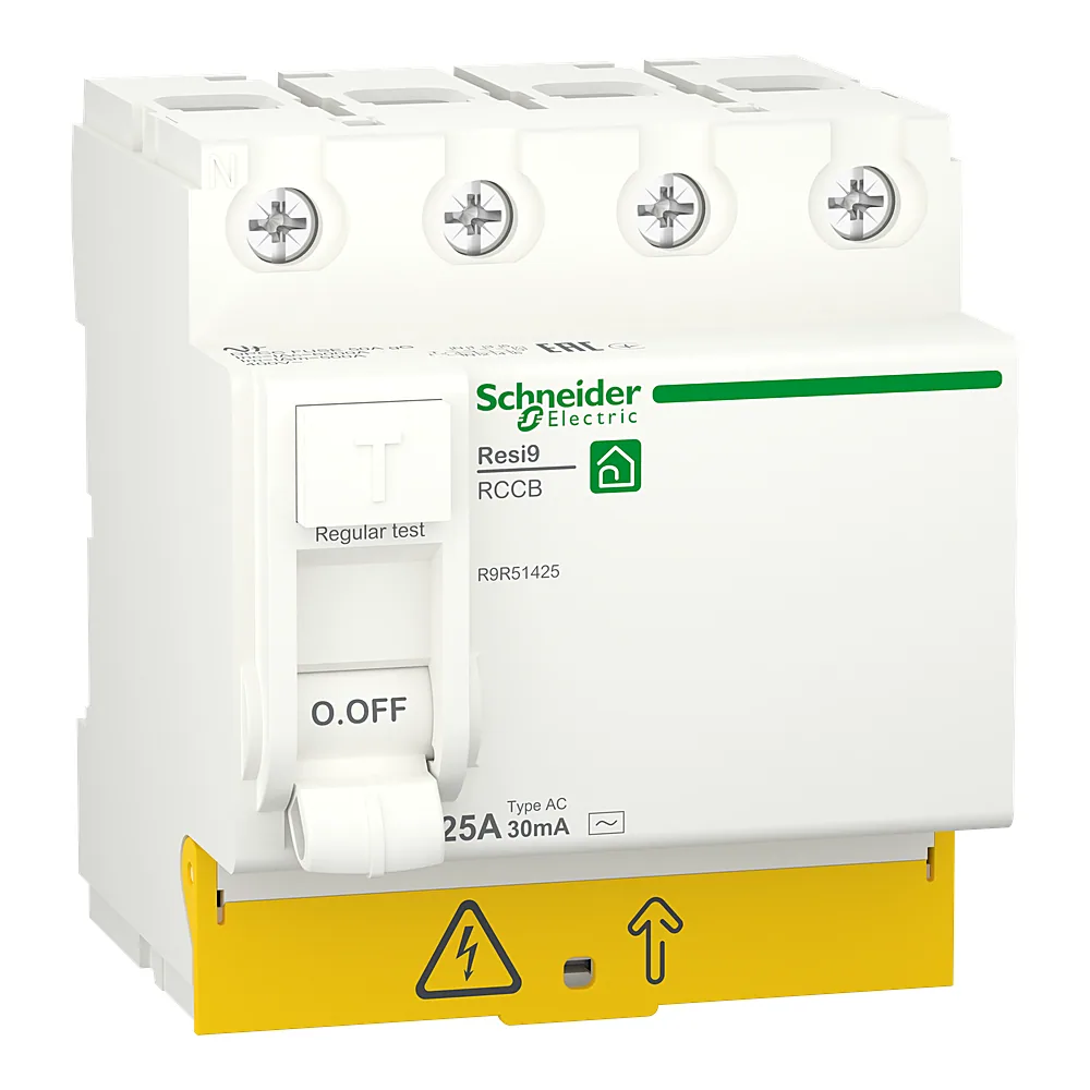 Пристрій захисного відключення Resi9 4P 25 А 30 мА AC Schneider Electric R9R51425