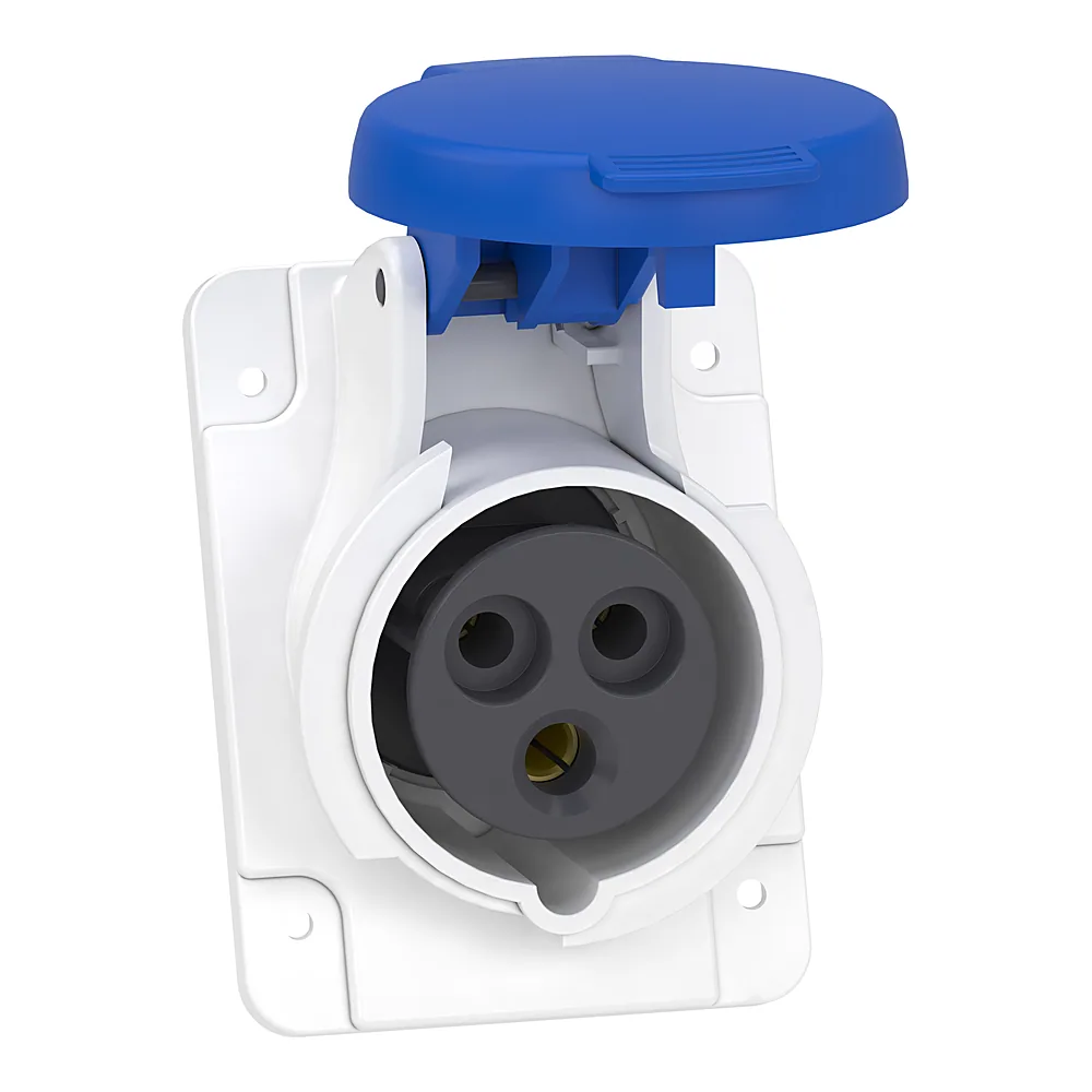 Розетка вбудована з нахилом 2P+E 16 А 220 В IP44 гвинтова Schneider Electric PKF16F423
