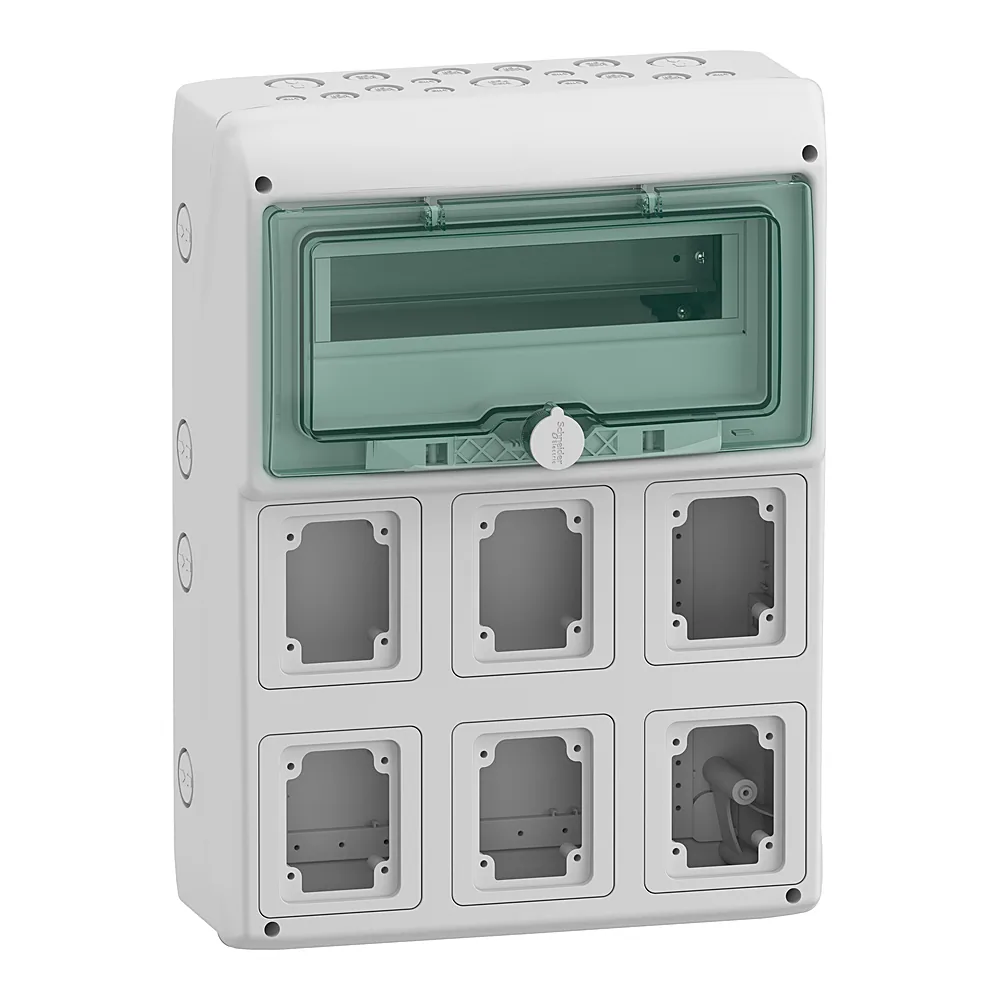 Модульний щит Mureva IP65 12 модулів+6 отворів Schneider Electric 13181