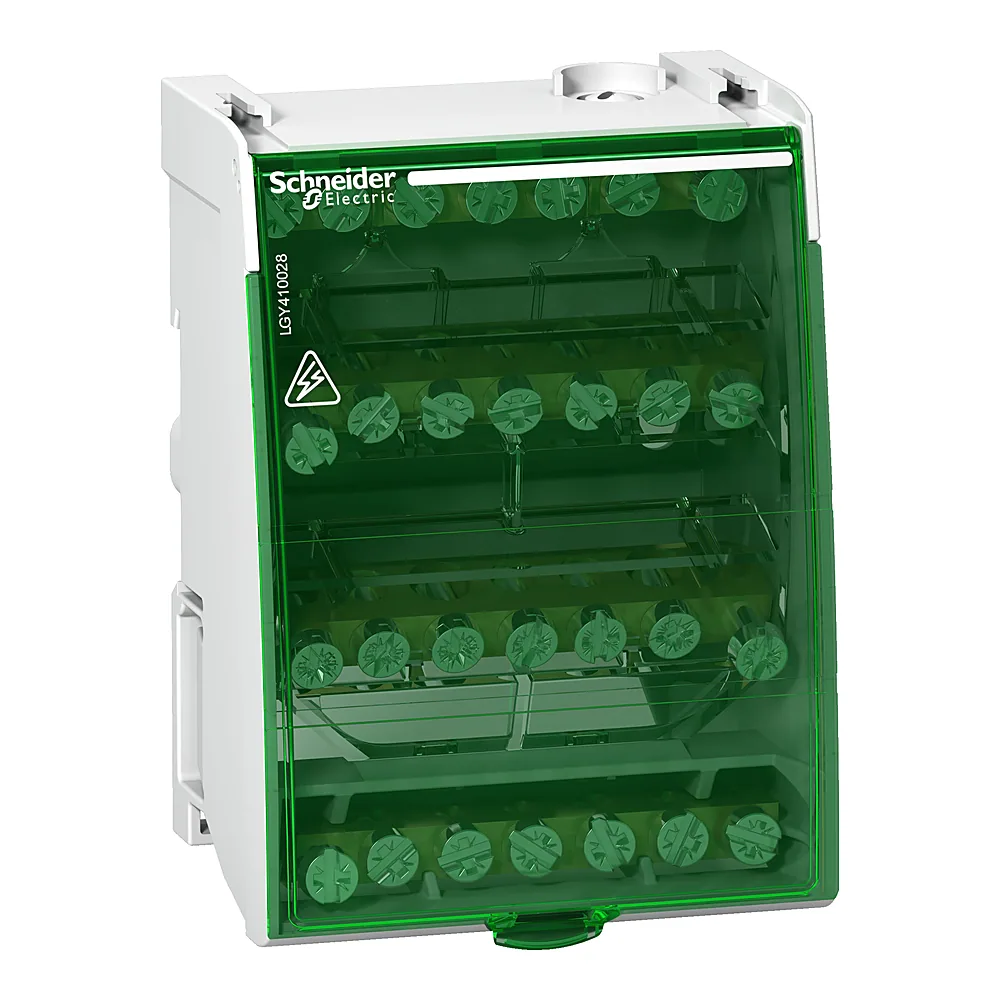 Блок розподільчий 4-пол 100 А 28 отворів Schneider Electric LGY410028