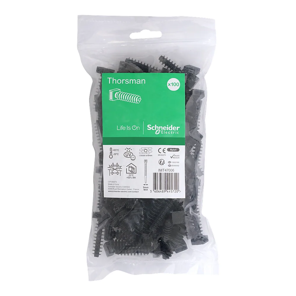 Дюбель для стяжки до 9 мм чорний (100 шт) Schneider Electric IMT46452