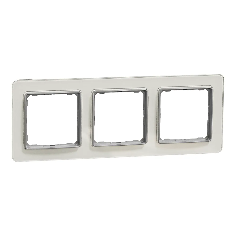 Рамка Sedna Elements 3-постова біле скло Schneider Electric SDD360803